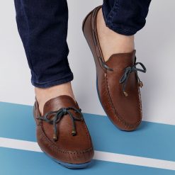 Mocasines Cordones Para Cuero Café - HENDZ